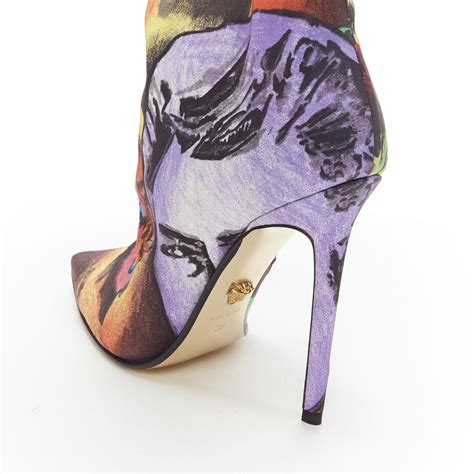 versace pop art boots|VERSACE Tribute 1990 Marilyn Monroe James Dean pop boots.